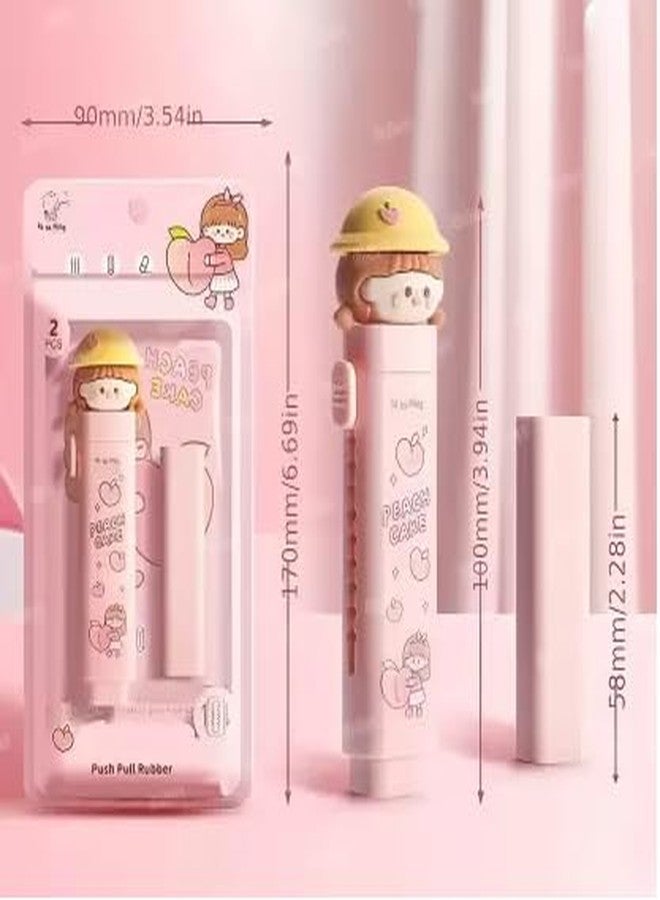 KALRA MAGIC® Cartoon Push Eraser for Kids Cute Retractable Eraser Stationery Fancy Erasers for School & Birthday Return Gifts Pack 1 (Meldy) - Image 2